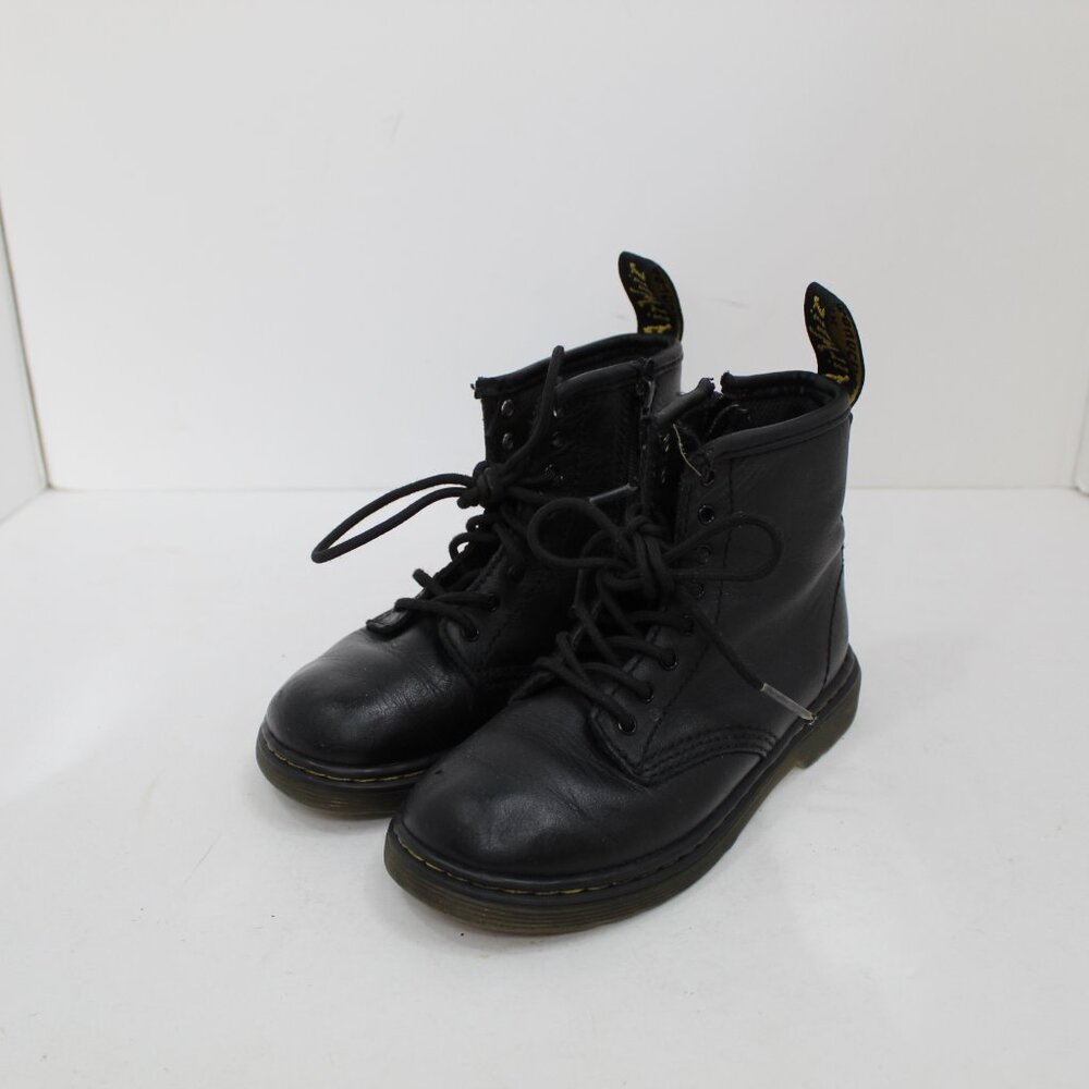Doc Martens Youth Black Leather Lace Boots